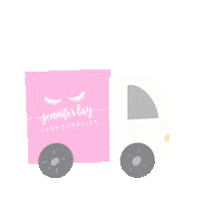 JenniferLayLashes delivery lash supplies delivery day lash products Sticker