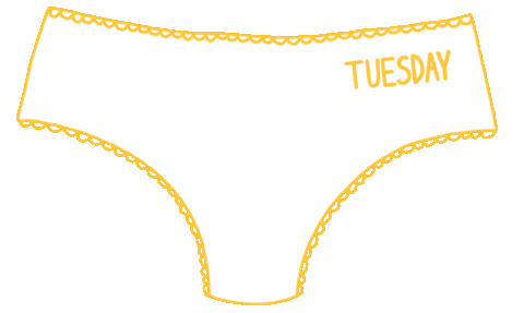 Tuesday Underwear Sticker by Waltermedia