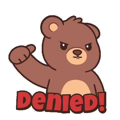 No Way Thumbs Down Sticker by BEARISH