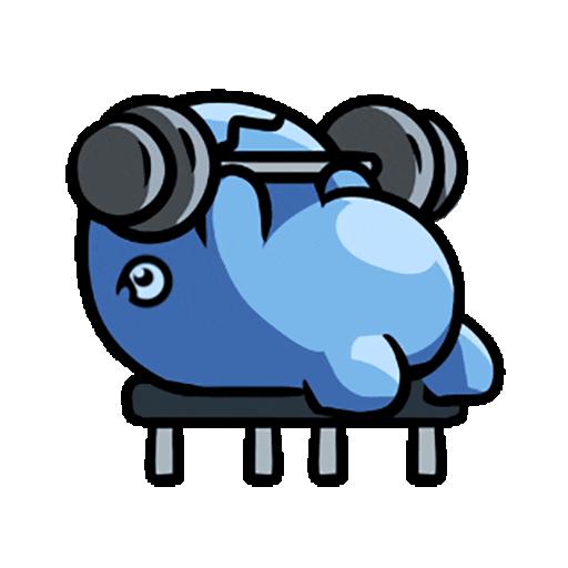 Bench Pressing Sticker by Frutti Dino