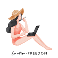 Vacation Freelancer Sticker by What The Fab