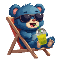 At The Beach Summer Sticker