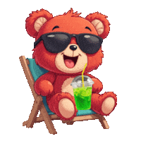 At The Beach Summer Sticker