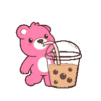 Teddy Bear Drinking Sticker by BEARISH