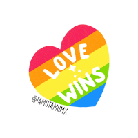 Rainbow Love Sticker by TamuTamu