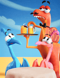 Happy Hour Love GIF by Claynosaurz