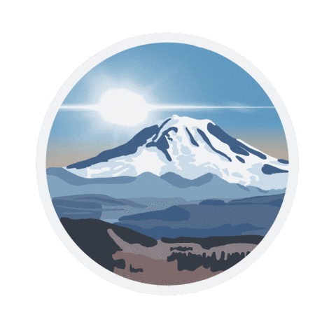 Mt Rainier Day Sticker