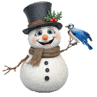Boys Girls Snowman Sticker