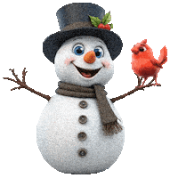 Boys Girls Snowman Sticker