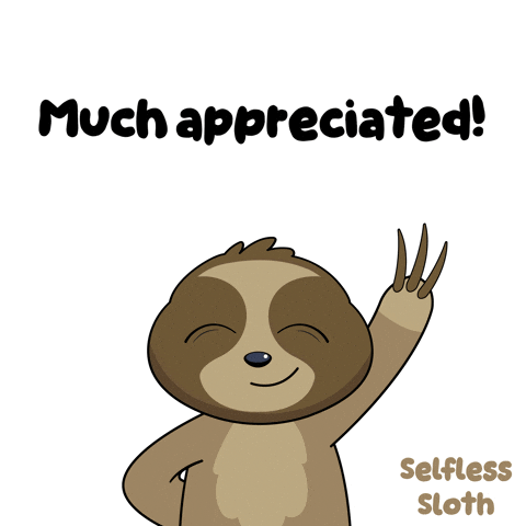 Sloth Appreciate You GIF by VeeFriends