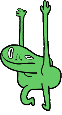 Attention Lizard Sticker by Neil Sanders
