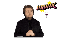 Drunk Wine Sticker