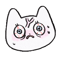 vanil_art cat kawaii angry mad Sticker