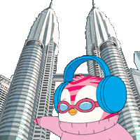 Kuala Lumpur Penguin Sticker by Pudgy Penguins
