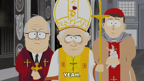 sarcastic pope GIF by South Park 