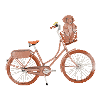 Dog Bicycle Sticker by Feather