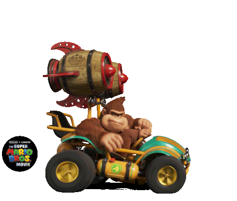 Donkey Kong Racing Sticker by The Super Mario Bros. Movie