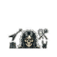 Heavy Metal Halloween Sticker