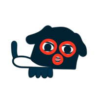 No Money Dog Sticker