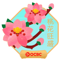 Spring Blossom Sticker by OCBC Bank