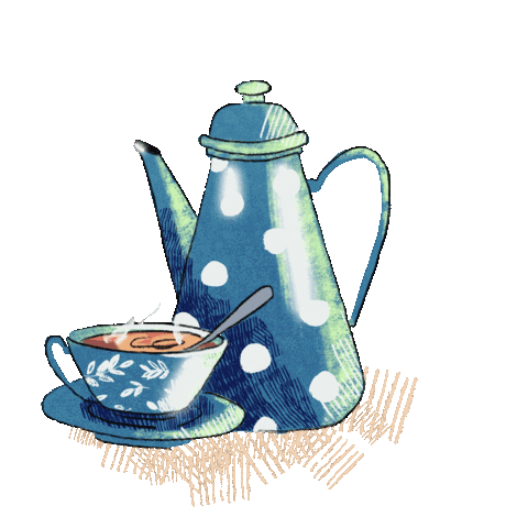 astel_design hot relax tea rest Sticker