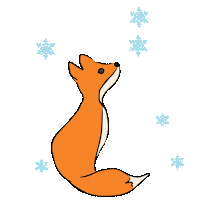 Fox Snow Sticker by mazistebuklai
