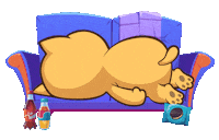 Tired Dog Sticker by BigBrains