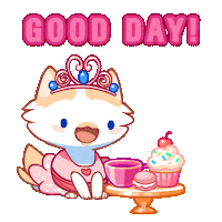 Good Morning Cat Sticker by Mino Games