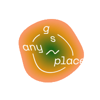goodspaceanyplace any place good space movement meditation Sticker