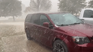 Vehicles Pelted With Hail in Lee County, Illinois