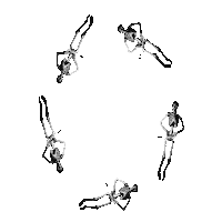 rotating day of the dead Sticker by Peter Bjorn and John