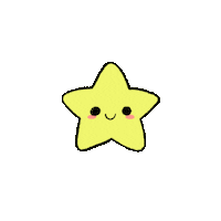 Yellow Star Love Sticker