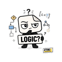 ztikix confused logic nonsense makes no sense Sticker