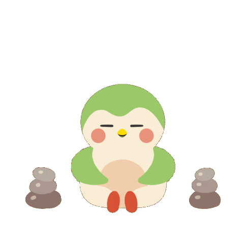 Penguin Breathe Out Sticker by Finch Care