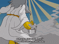 floating homer simpson GIF