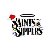 Santa Hat Christmas Sticker by Saints and Sippers
