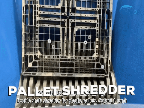 wisconwu giphygifmaker shredding machine shredder machine pallet shredder GIF