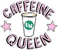 Coffee Caffeine Sticker by UnitedMonograms