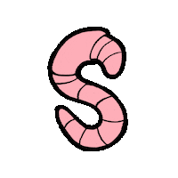 Alphabet Worm Sticker by Tuttle Twins TV