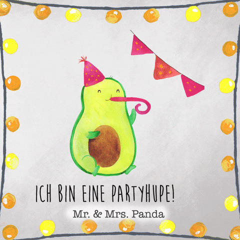Party Avocado GIF by Mr. & Mrs. Panda
