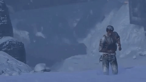 uncharted 2 snow GIF