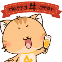 AlphaESS cat cheers kitty newyear Sticker