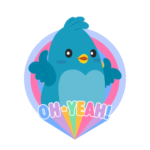 Happy Yes Sticker by DITTY BIRD