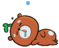 Tired Teddy Bear Sticker by ChibiKuma