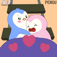 Roller Coaster Hug GIF by Pudgy Penguins