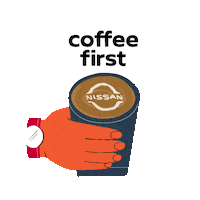 Holding Cup Of Coffee Sticker by Nissan Canada