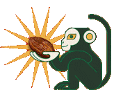 Kakawcoplus chocolate monkey columbia cacao Sticker