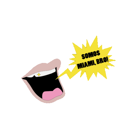 Miamibloco giphygifmaker mouth slang bloco Sticker