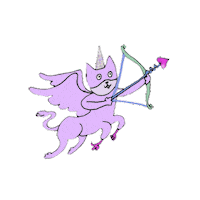 Cat Angel Sticker