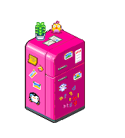 pink fridge STICKER